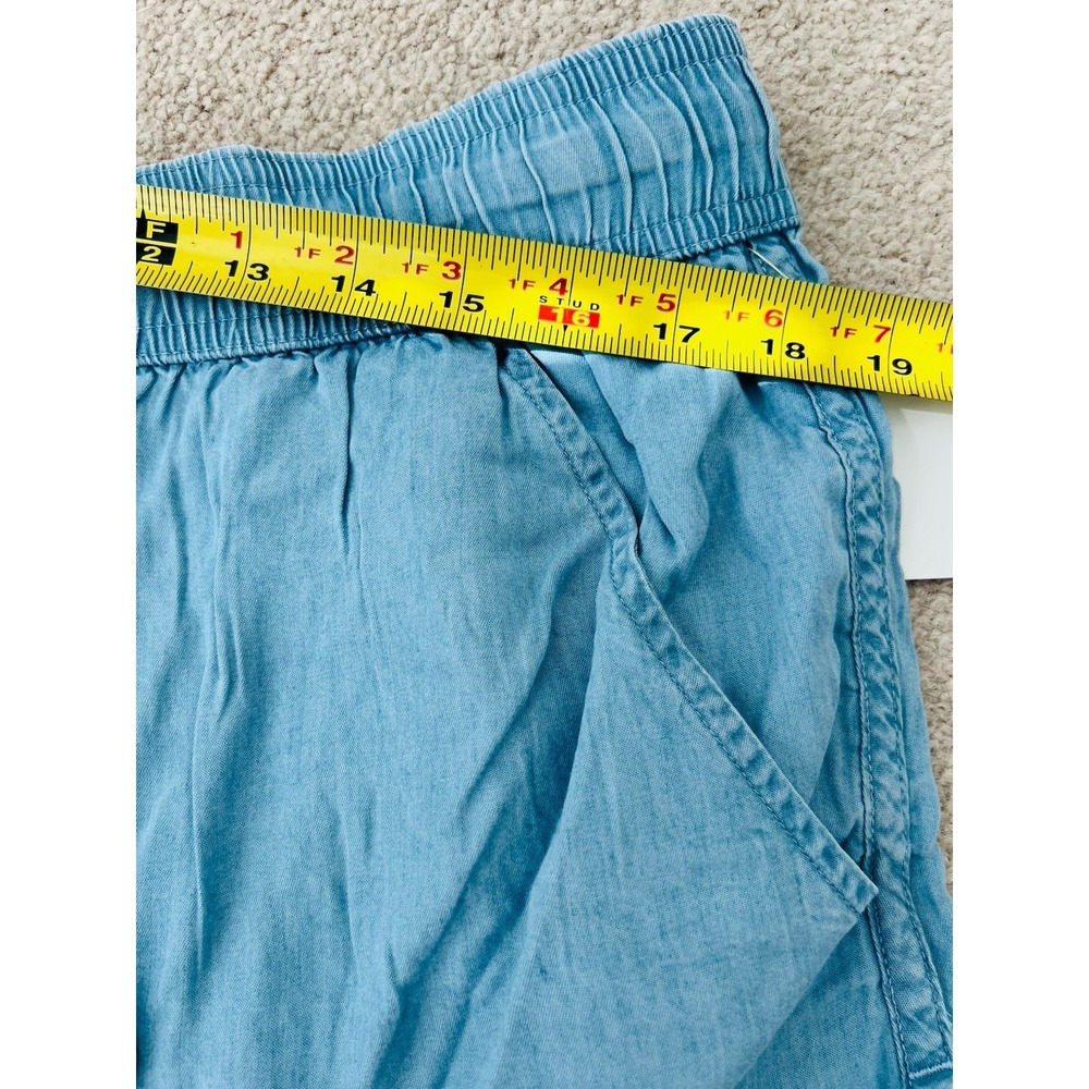 NWT SO Chambray Blue Dolphin Hem Pull On Shorts Size XL - Picture 5 of 9